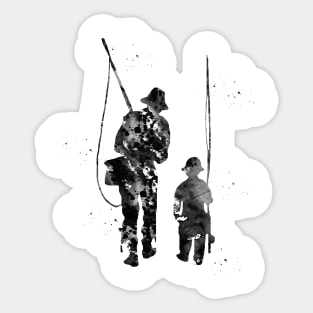 Father And Son Fishing Sticker